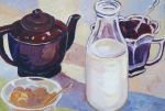 New Zealand Breakfast Table 1953 600 x 400 mm oils on board $450